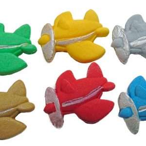 12 Novelty Edible Planes Cupcake Toppers