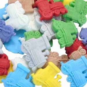 24 Novelty Train Confetti Cupcake Toppers