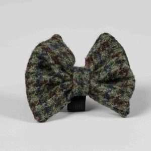 collared creatures autumn houndstooth luxury harris tweed dog bow tie