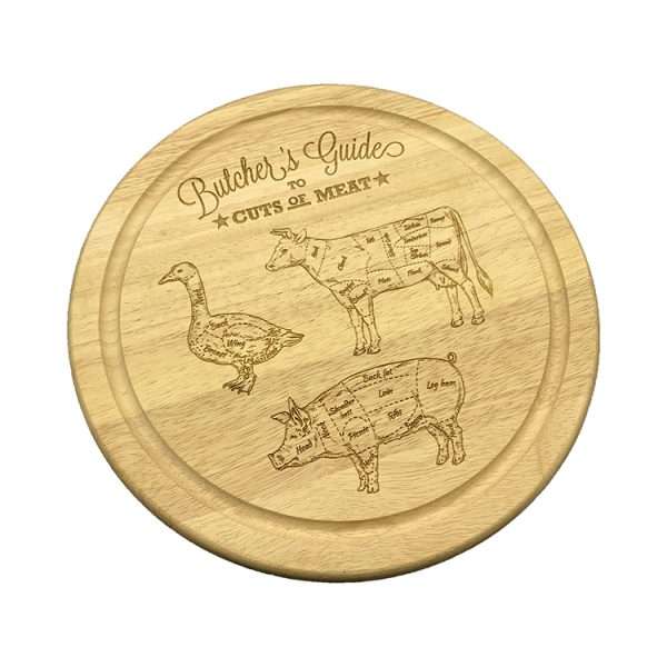 Butchers guide chopping board - Butchers guide diagrams with cuts of meat - Image 2