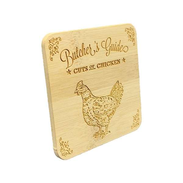 Butchers guide coasters - 100x100mm bamboo coasters - Image 14