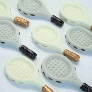 12 Edible Tennis Rackets Cake Cupcake Toppers