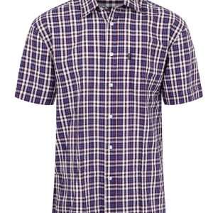 Walker and Hawkes - Mens Short Sleeved 100% Cotton Country Check Shirt - Wine