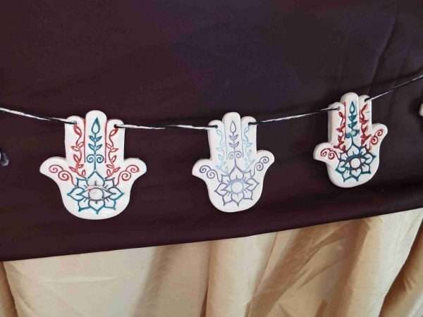Ceramic Bunting-Indian Hand
