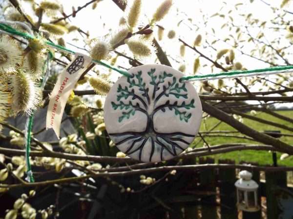 DSCF1938 scaled scaled Beautiful handmade ceramic bunting with a Tree of Life design.