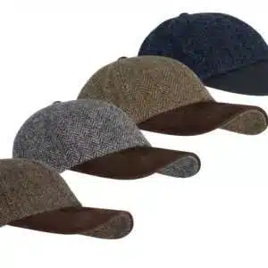 Walker and Hawkes - Harris Tweed Brungton Leather Peak Baseball Cap - One Size