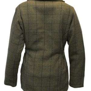 LADIES TWEED JACKET navy 3 zpsy5lbunpj 300x300 1 Internal padded Lining is 100% Polyester, to ensure resistance against harsh weather condition. Internal lining has a diamond quilted pattern. Inner sleeves have woollen cuffs for further comfort and wind protection. Outer jacket is made from 60% Wool, 25% Polyester 11% Acrylic and 4% composed of other fibres, making this jacket top quality fabric. Jacket has extra seams from the top of the shoulder and arms for extra strength and durability. Other features include 2 hand warmer pockets, two bellow front pockets, one inside zipped pocket, 2-way brass heavy duty zip, detachable neck flap, moleskin trimming around the collar and pockets, and side studded flaps for adjustable fitting. Produced to the highest standards by a manufacturer of top quality country wear and derby clothing. The tweed has been treated with Teflon which acts as a fabric protector, making this product long-lasting protection against oil- and water-based stains, dust and dry soil. A breathable membrane is added between the fabric and lining, which makes this garment waterproof. The membrane lets our body perspiration to the outer surface, while remaining waterproof and protecting against the worst weather conditions Please check our size guide against your jacket you wish to purchase. Please note that any jacket purchased at size 20/ 22 will be charged at an additional Â£10 and any jacket purchased at 24 charged at and additional Â£20 due to amount of fabric used to produce garment.
