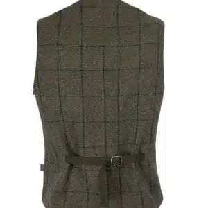 Walker & Hawkes - Mens Tweed Waistcoat Formal Teflon Dress Gilet - Navy Stripe - Image 4