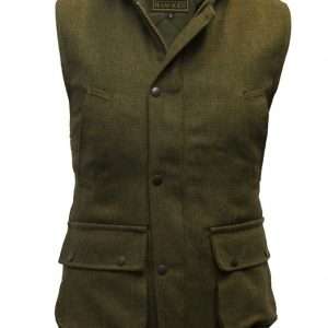 Walker & Hawkes - Mens Derby Tweed Shooting Waistcoat Country Gilet - Dark Sage