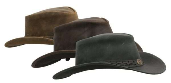 antique all Whenever your headed outdoors, our classic Cowhide Antique Hat is your trusted, everyday headwear. Our hat is crafted of naturally water resistant full grain cowhide leather, trimmed with a Leather strap band with laces and and brass conchos which adds a fine finish to your leisure wardrobe. Crafted with a wide brim to protect from the summer shade, a chin cord to tighten in windy weather, our outback hat is practical and stylish for outdoor pursuits. Other features include steel shapeable wire in brim, UPF 50+, printed Branded Walker and Hawkes logo on the inside crown and water resistant coating. Crown Height - Approx. 3.5 inchs (9cm) Brim Length - Approx. 2.5 inchs (6.5cm) Water Resistant Coating - to maintain this resistance, please condition with our leather waterproofing treatment from time to time. Produced to the highest standards by a manufacturer of top quality countrywear and derby clothing.