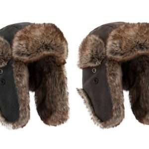 Walker and Hawkes - Outdoor Aviator Pilot Cap Faux Fur Trapper Hat