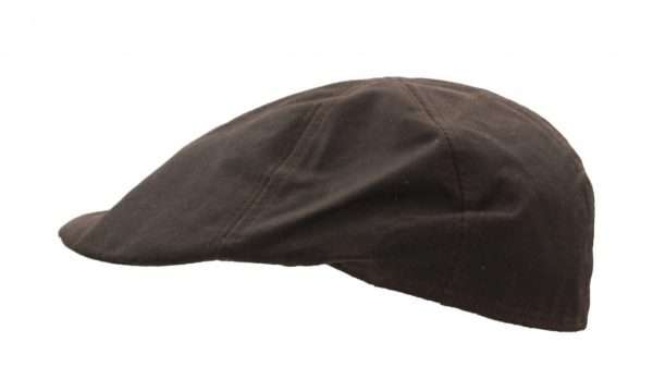 brown duckbill side2 100% Cotton, with an inner trim band for extra comfort. Outer Shell is 100% Waxed Cotton, making this hat waterproof, with a wide brim for water and sun protection. Produced to the highest standards by a manufacturer of top quality countrywear and derby clothing. Please check our size guide against the hat you wish to purchase.