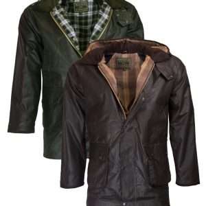 Walker & Hawkes - Mens Game Poacher Pocket Cupra Wax Jacket Countrywear Waxed Coat