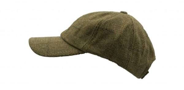 light baseball cap side scaled 1 Inner Linning is 100% Polyester satin lining, with an inner trim band for extra comfort. Outer jacket (shell) is made from 60% wool, 25% polyester, 11% acrylic and 4% composed of other fibres, making this cap of top quality fabric. Adjustable Velcro fitting with matching tweed lined band. Produced to the highest standards by a manufacturer of top quality countrywear and derby clothing. The tweed has been treated with teflon, which acts as a fabric protector, making this product long lasting-lasting protection against oil- and water-based stains, dust and dry soil.