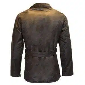 Walker & Hawkes - Mens Belted Waxed 4 Pocket Motorcycle Waterproof Jacket - Image 6