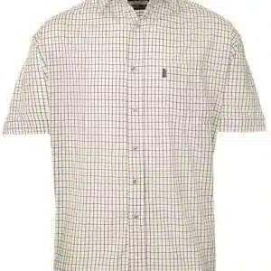 Walker and Hawkes - Mens Short Sleeved 100% Cotton Country Check Shirt - Red - Image 3