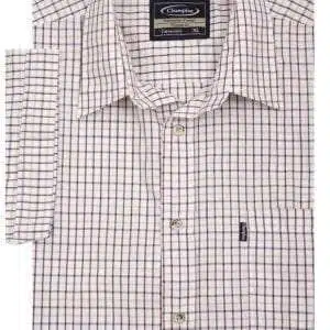 Walker and Hawkes - Mens Short Sleeved 100% Cotton Country Check Shirt - Red - Image 2