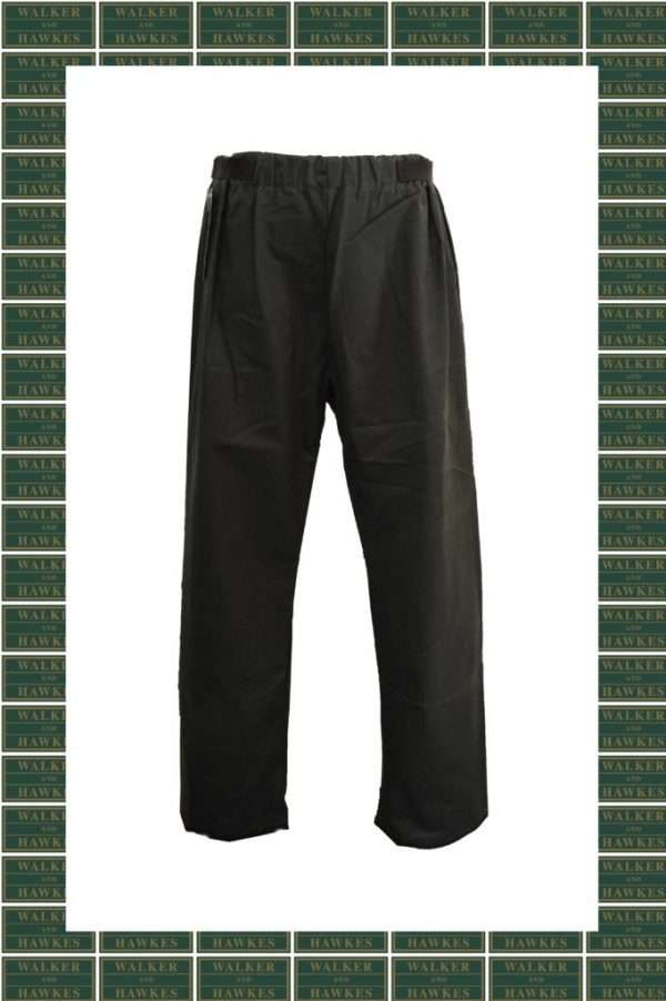 trousers Internal Linning is 100% cotton nylon. Outer shell is made from heavy-weight 100% waxed cotton, making this garment waterproof and windproof. Other features include elasticated wasitband, adjustabe straps on both sides of the trousers and black piping around the bottom of the legs. Produced to the highest standards by a manufacturer of top quality countrywear and derby clothing. Please check our size guide against your trousers you would like to purchase.