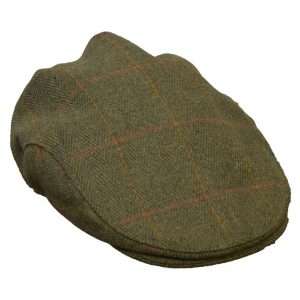 Walker & Hawkes - Uni-Sex Derby Tweed Flat Cap Hunting Shooting Countrywear Hat - Dark Sage