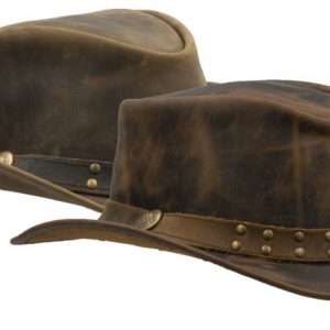 Walker and Hawkes - Leather Cowhide Outback Brisbane Two Tone Hat