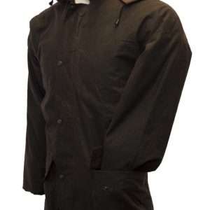 Walker & Hawkes - Mens Padded Wax Jacket Countrywear Hunting Waxed Coat - Brown