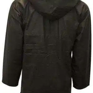 Walker & Hawkes - Mens Unpadded Wax Jacket Countrywear Hunting Waxed Coat - Black - Image 3