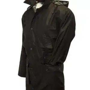 Walker & Hawkes - Mens Unpadded Wax Jacket Countrywear Hunting Waxed Coat - Black - Image 4