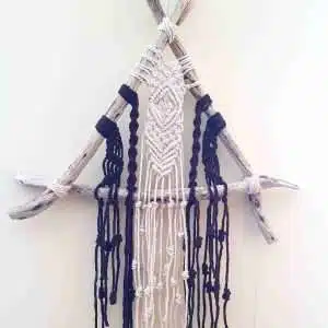 Triangular macrame wall hanging/ dreamcatcher
