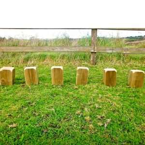 6 x Timber Verge Posts, 6" (150mm) x 4" (100mm) Square, Push in Ground