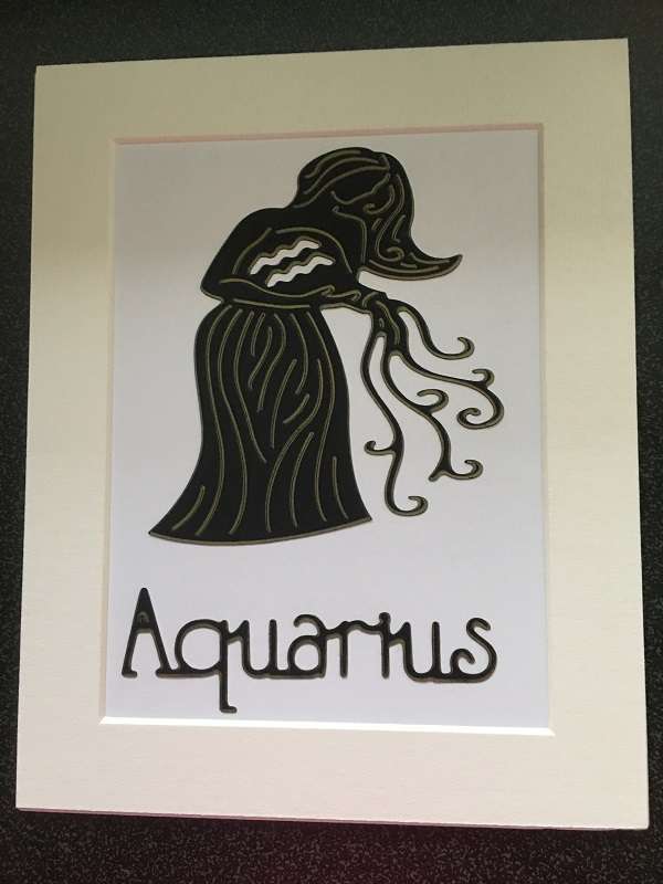 AQUARIUS ZODIAC SIGN - OFF WHITE