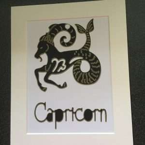 Capricorn Zodiac Sign - Off White