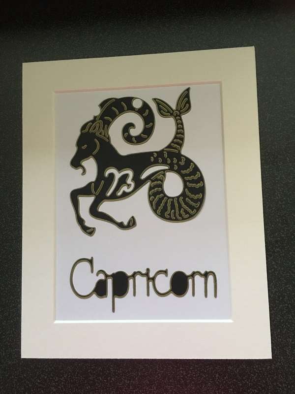 Capricorn Zodiac Sign - Off White