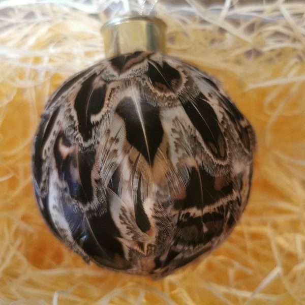 Individual Pheasant feather bauble 10cm - Image 3