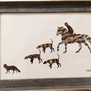Horse, Hound and Fox Silhouette - The Hunt Is On
