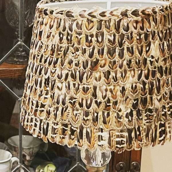 Stunning Ring Neck Pheasant Hen Bird Feather Lamp Shade - Image 2