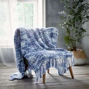 Portfolio Home Marley Blue Chunky Knitted Throw
