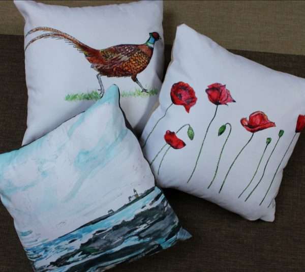 Cushion: A View of Coquet Island - Image 4