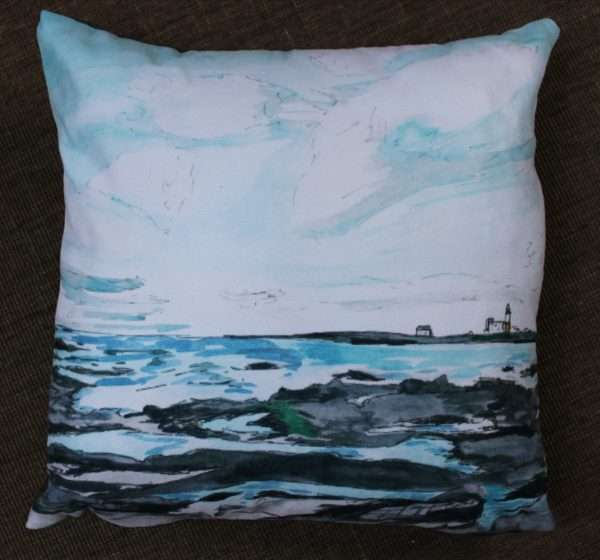 Cushion: A View of Coquet Island