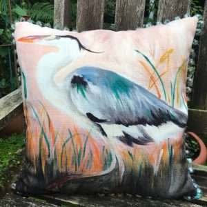 Dartmoor Heron Cushion