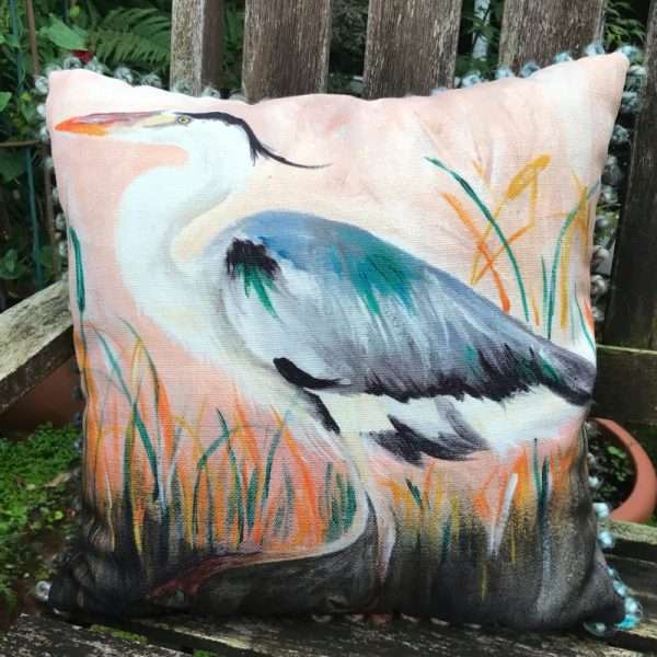 Dartmoor Heron Cushion