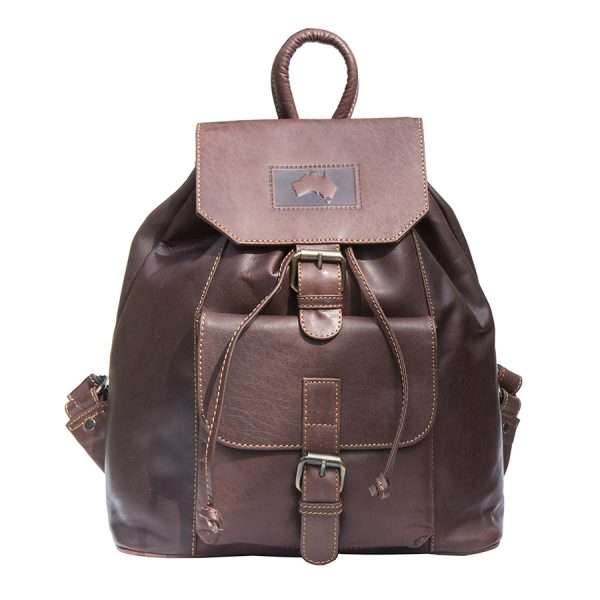 Wombat “Outback” Luxury Soft Oiled Brown Leather Backpack - Image 5