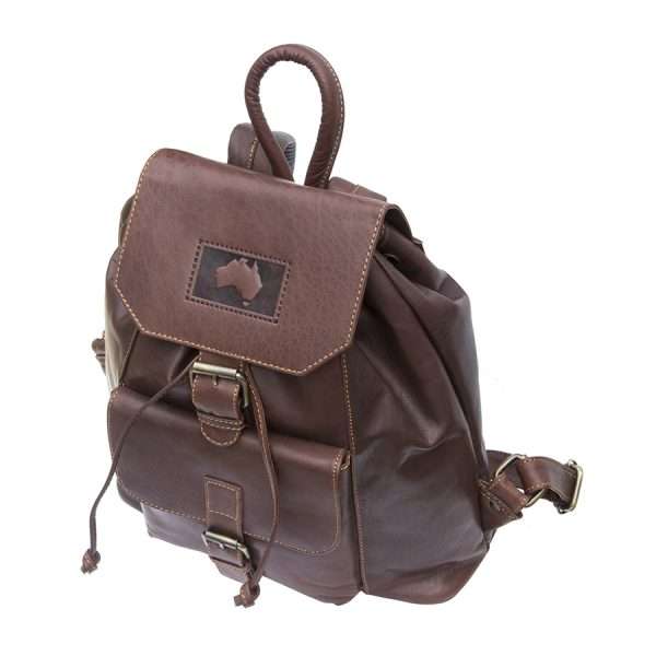 Wombat “Outback” Luxury Soft Oiled Brown Leather Backpack - Image 6