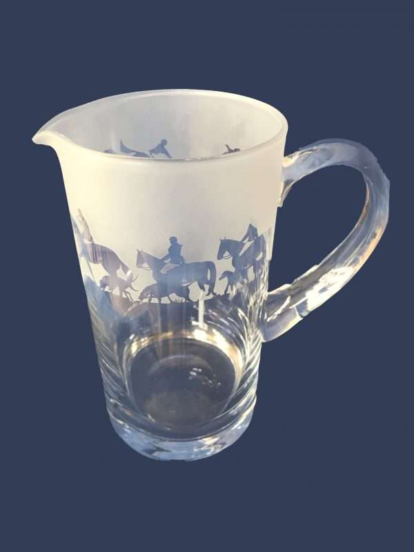 Hunting Crystal Glass Jug