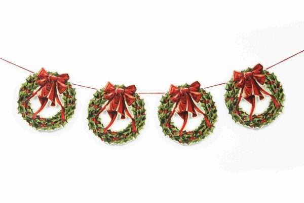 Glittered Christmas Wreath Garland - Image 4