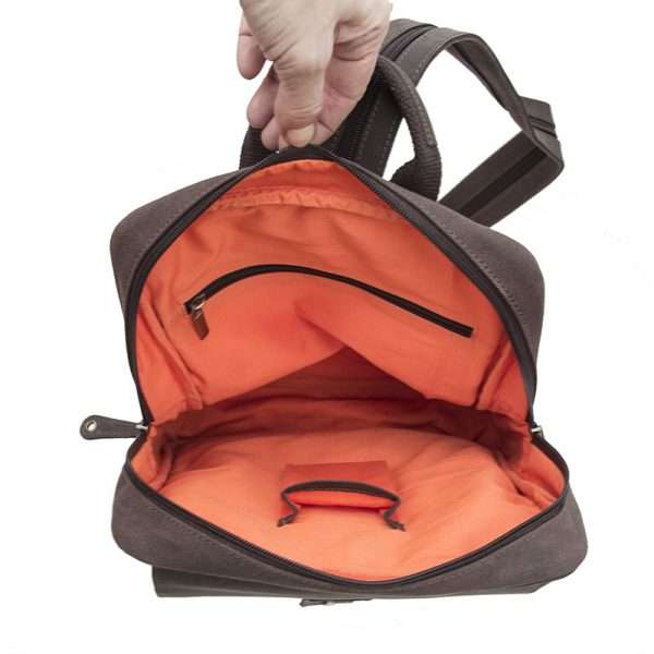 Wombat Thick Waxed Canvas and Leather Backpack - Image 5