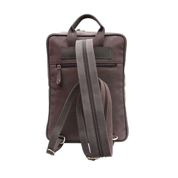 Wombat Thick Waxed Canvas and Leather Backpack - Image 7