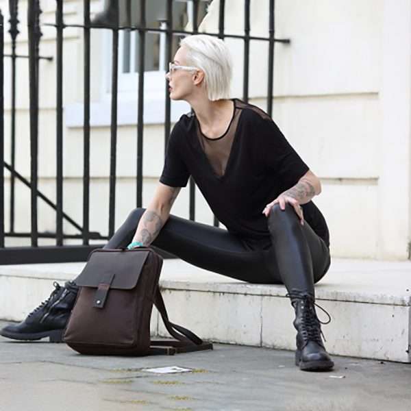 Wombat Thick Waxed Canvas and Leather Backpack - Image 8