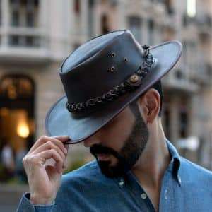 Wombat Personalised Outback Leather Hat