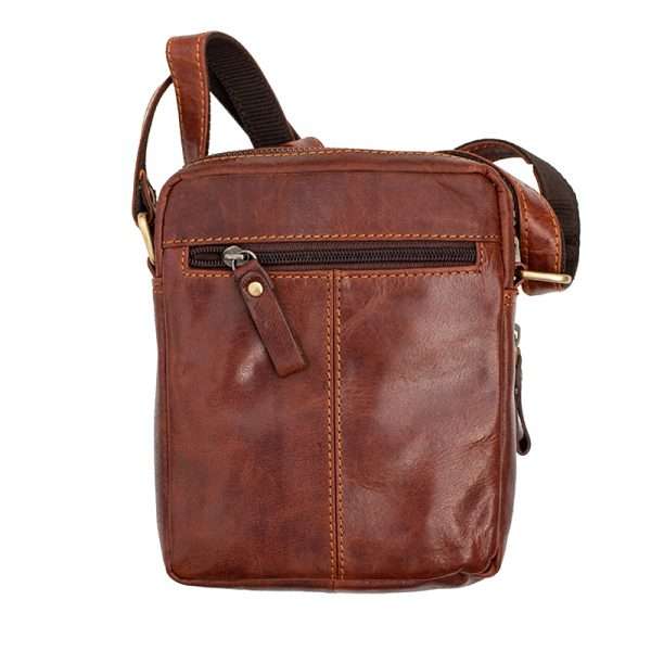 Wombat Luxury Brown Oiled style Leather Flight Bag - Image 5