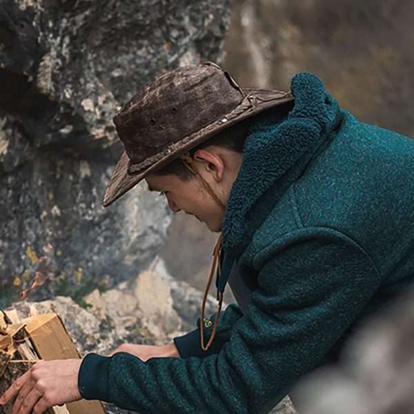 Wombat The Wilds Foldable Leather Hat - Image 3